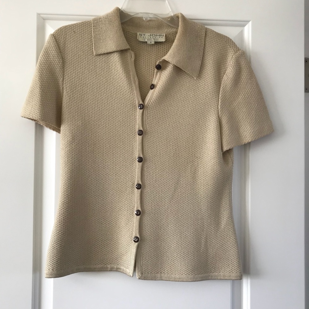 St. John Knit suit beige/gold vintage